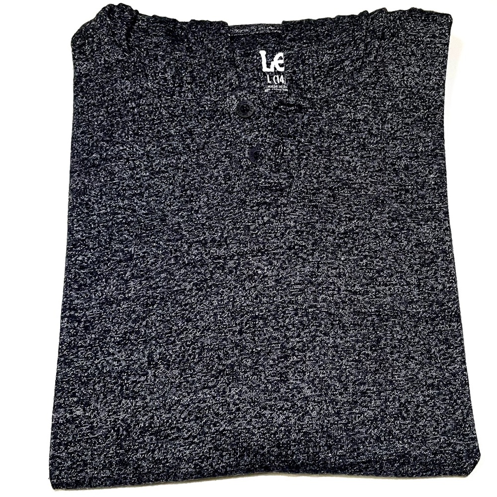 Lee Kid’s Sweatshirt With Hoodie Lightweight Charcoal Black L 14/16 Cotton Blend - Picture 11 of 15